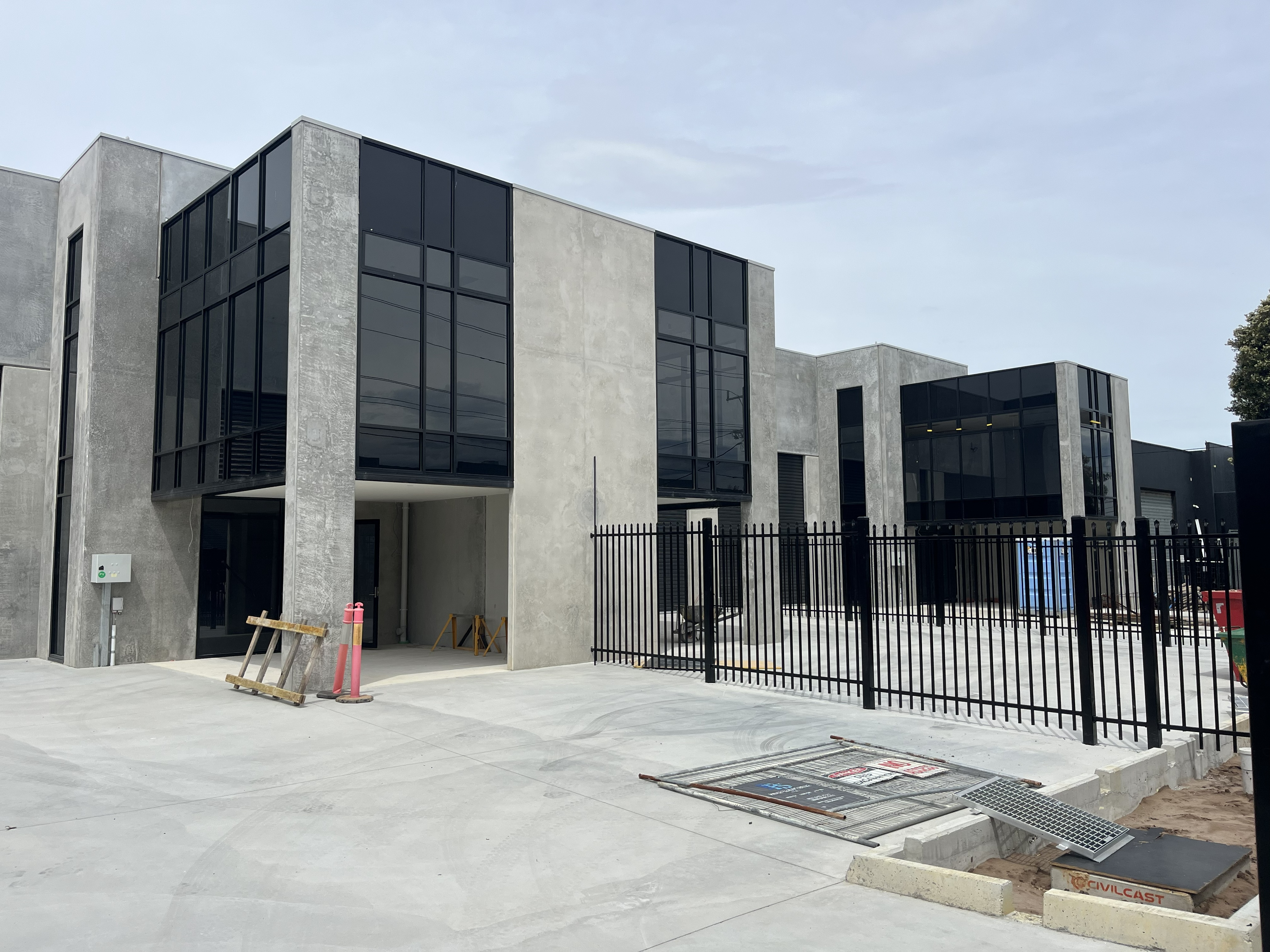 Street-side view of the retail shopfront sliding entry