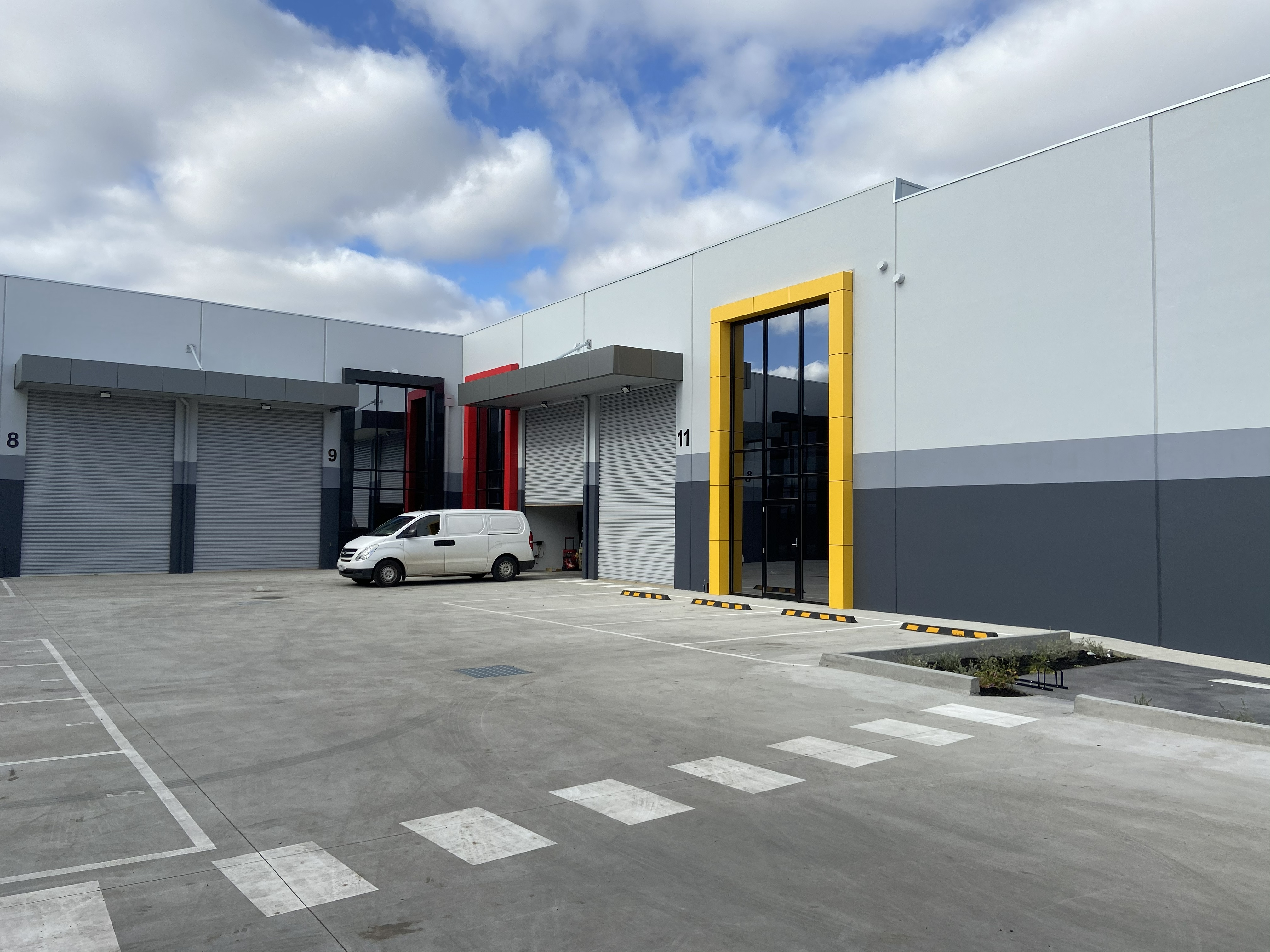 Close-up of safety banding line across the glazing